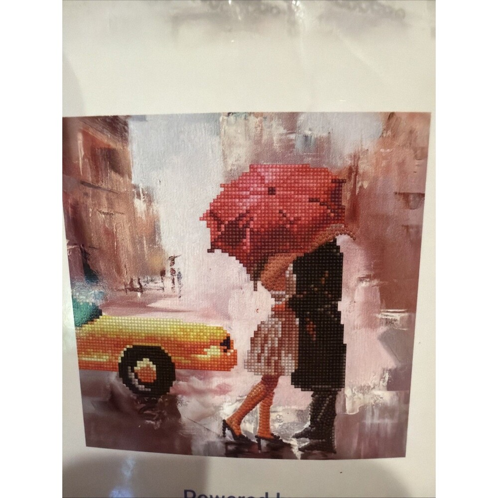 Leisure Arts Diamond Art Paint by Number Kit Gift TAXI GOODBYE Romantic Couple
